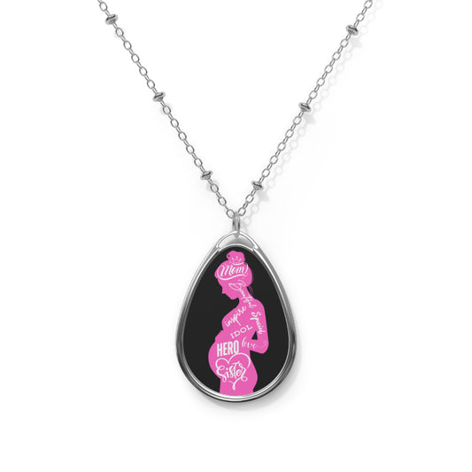 Pinxt "All Encompassing Mother" Mother's Day Oval Necklace